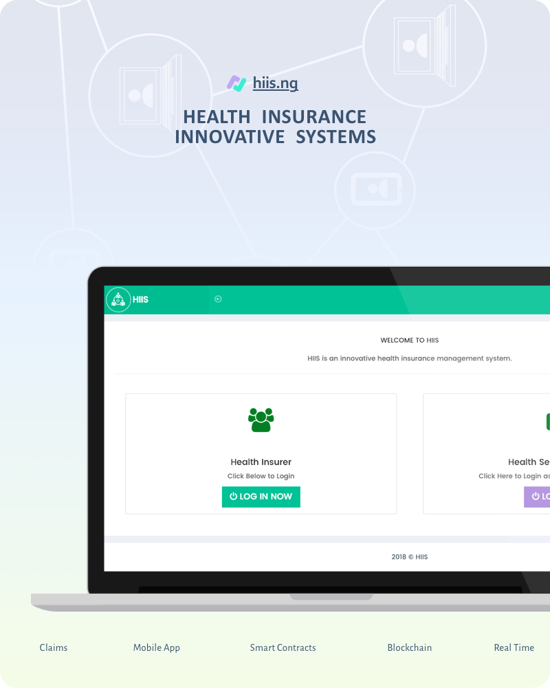 HIIS health insurance platform login for insurers and health service providers